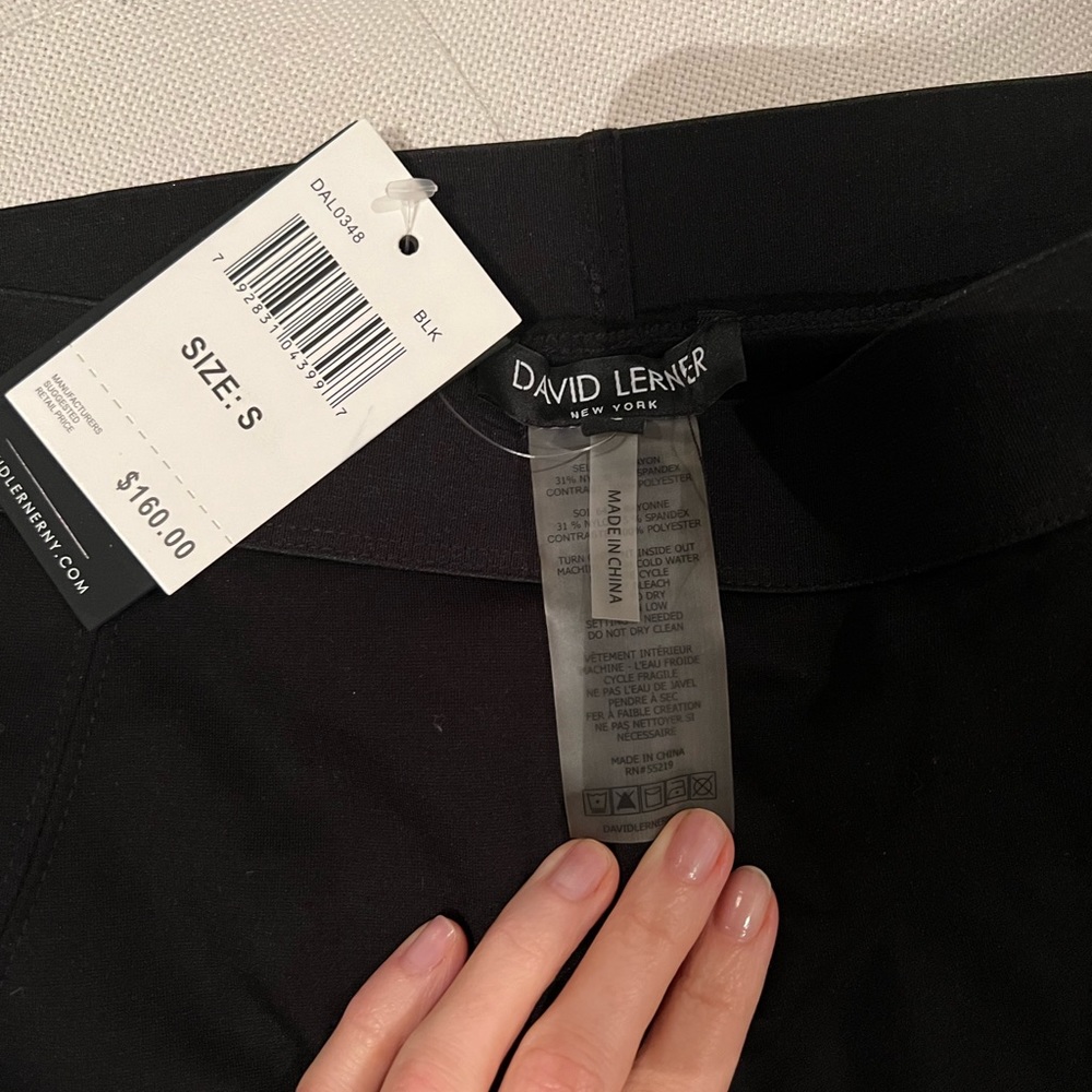 David Lerner Leggings with suede. New. S